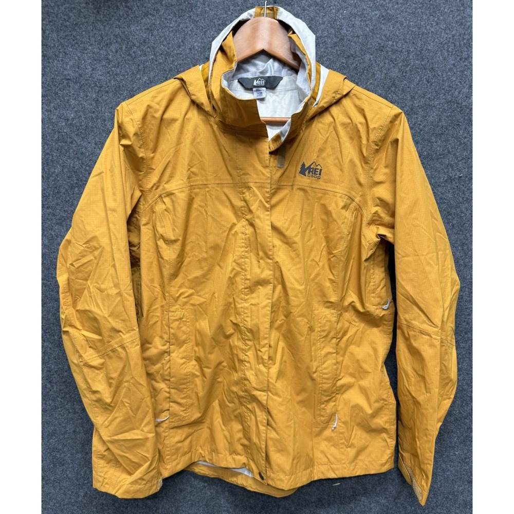 REI Co-op Rainier Rain Jacket Peak 2.5L Women's Medium Mustard Yellow 127274 $99